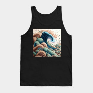 great wave mediterranean Tank Top